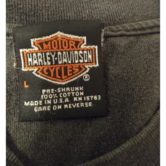 Vintage Harley-Davidson Tee Pensacola Florida Back Hit USA Biker Graphic SZ L - Picture 6 of 9